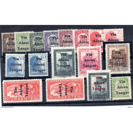Serie  de Tanger  n 128he138hcce  10 pts no catalogado y otros con cambio de color  Con Certificado