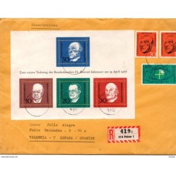 Carta certificada de  alemania 1968