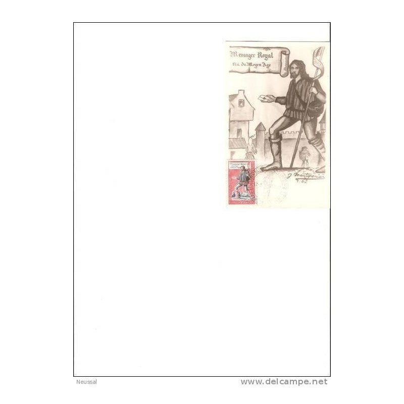 Tarjeta postal francia 1962