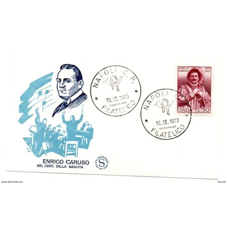 Carta  con matasellos 1973 Italia Tematica musica