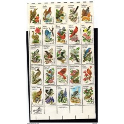 25 sellos de birds  EEUU