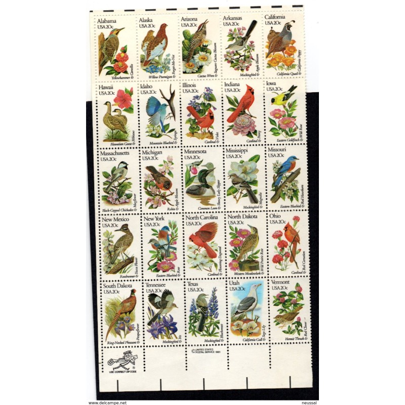 25 sellos de birds EEUU 25 sellos de birds EEUU