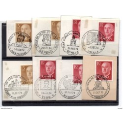8  matasellos commemorativos distintos de 1974