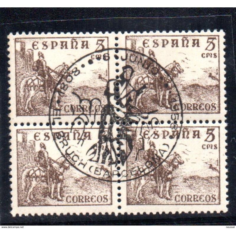 Bloque de 4 con matasellos commemorativo el bruch Bloque de 4 con matasellos commemorativo el bruch