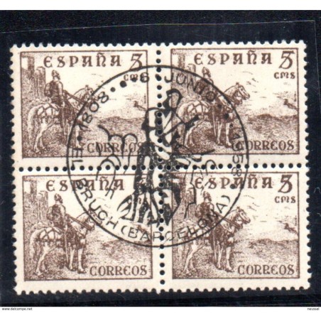 Bloque de 4 con matasellos commemorativo el bruch