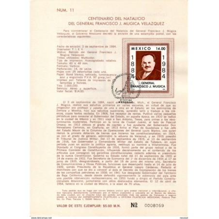 2 tarjetas de  mexico de 1984