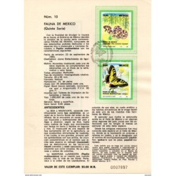 Tarjeta  de  mexico de 1984 fauna