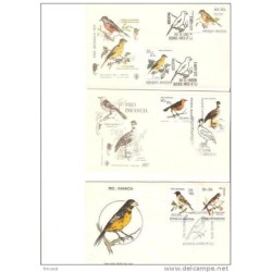 3 sobres de argentina pajaros
