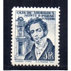 Sello caja de ahorros de monte piedad  Madrid 1 pts