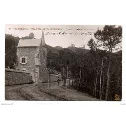 Tarjeta postal  escrita  1918   Tranvia de vallvidrera