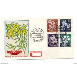 Carta con matasellos  de primer dia de  andorra  1966