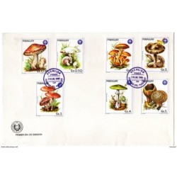 Carta con sellos de setas de paraguay
