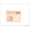 Carta postal  1947 con viñeta de avion por detras