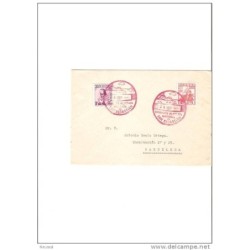 Carta con cuño rojo de san sebastian 1948 dirección barcelona