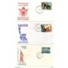4 cartas de diferentes paises  commemorativas centenario de la independencia de estados unidos