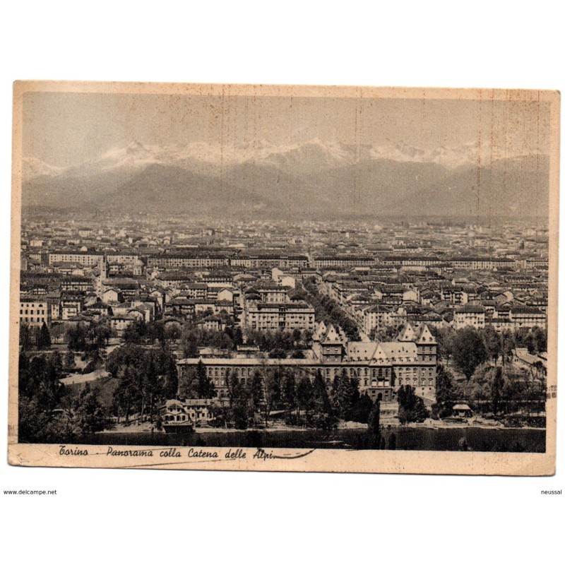 Tarjeta postal circulada de torino Tarjeta postal circulada de torino