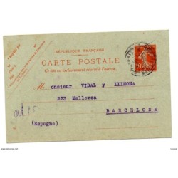 Entero postal  de francia circulado 1910