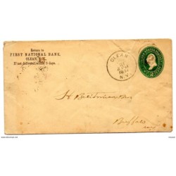 Sobre entero postal con matasellos de olean  de 1891