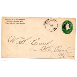 Sobre entero postal con matasellos de Moland 1885