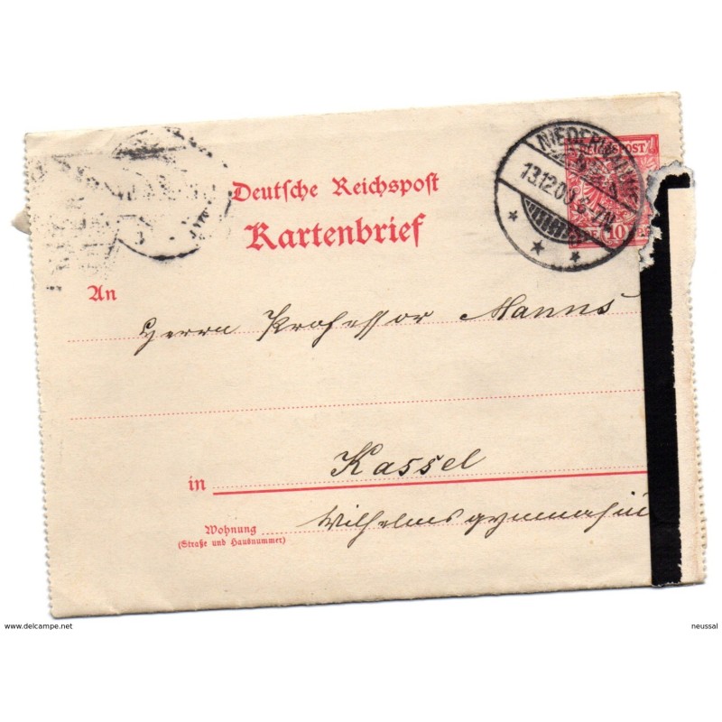Entero postal de alemania matasellos de 1900 Entero postal de alemania matasellos de 1900