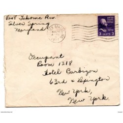 Carta de EEUU con matasellos de 1951