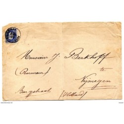 Carta de belgica con matasellos de tournai 1884