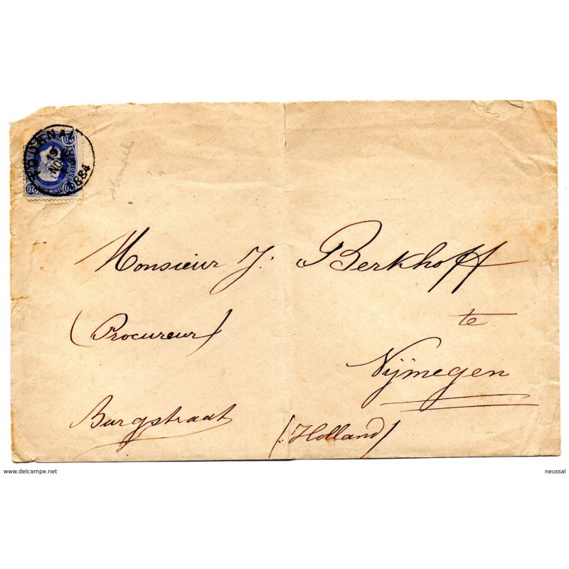 Carta de belgica con matasellos de tournai 1884 Carta de belgica con matasellos de tournai 1884