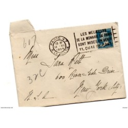Carta con matasellos de paris de 1926