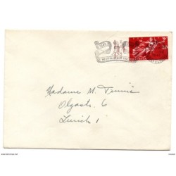 Carta de suiza con matasellos de 1948 basilea