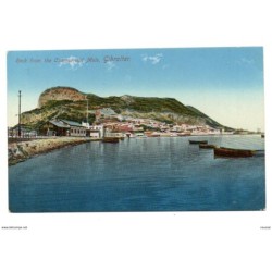 Tarjeta postal gibraltar  rock from the commercial mole
