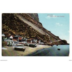Tarjeta postal gibraltar catalan bay with clothing