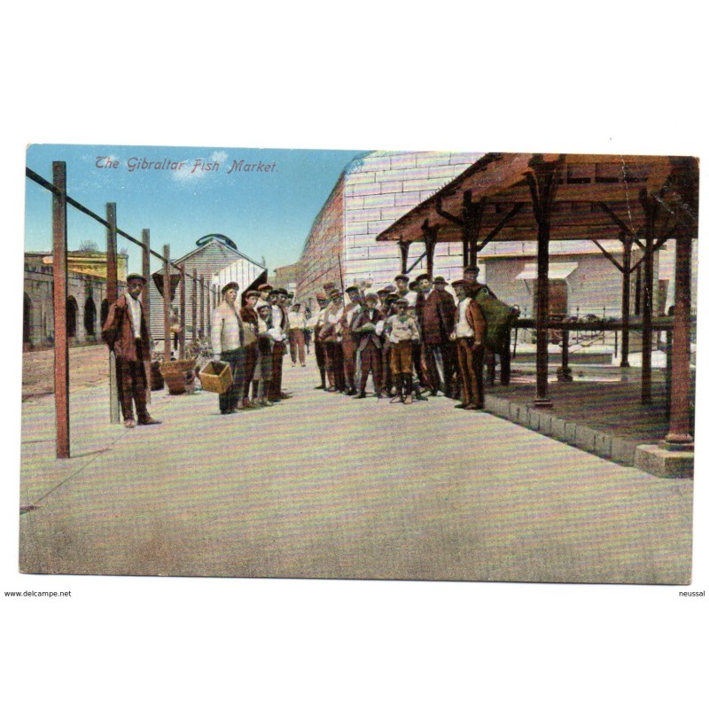 Tarjeta postal gibraltar the gibraltar fish market