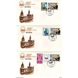 3 cartas  con matasello commemorativo  espamer 1980  y sellos del plan sur de valencia