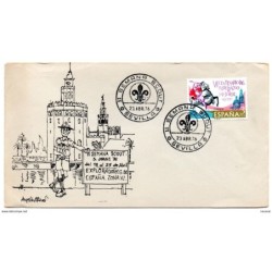 Carta con matasellos commemorativo de II semana scout sevilla