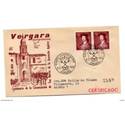 Carta  con matasello commemorativo vergara guipuzcoa circulada