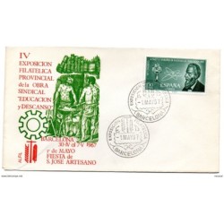 Carta  con matasello commemorativo exposicion filatelica de barcelona de 1967