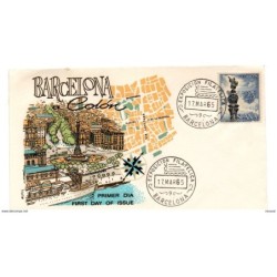 Carta  con matasello commemorativo  exposicion filatelica de   barcelona1