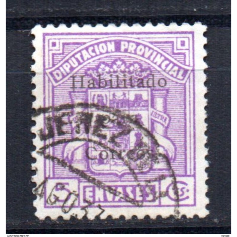 Viñeta n 75 con sobrecarga habilitado para correos en marron Cadiz Viñeta n 75 con sobrecarga habilitado para correos en marron Cadiz