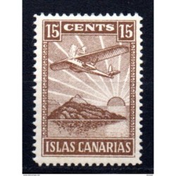 Viñeta  n 3  15cts marron   Islas canarias