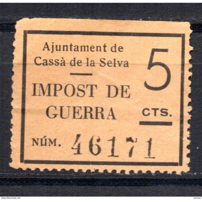 Viñeta n 1 Impost de guerra Cassa de la selva Viñeta n 1 Impost de guerra Cassa de la selva