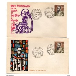 2 sobres de primer dia  san pablo 1963 arroiz y alonso