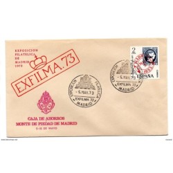Carta con matasellos commemorativo  exposicion filatelica de Madrid 1973
