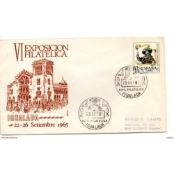 Carta con matasellos commemorativo VI  exposicion filatelica Igualada