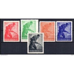 Serie de 5 viñetas n 2206934  Foyer franais  brigadas internacionales