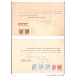 2 papeles  de 1942