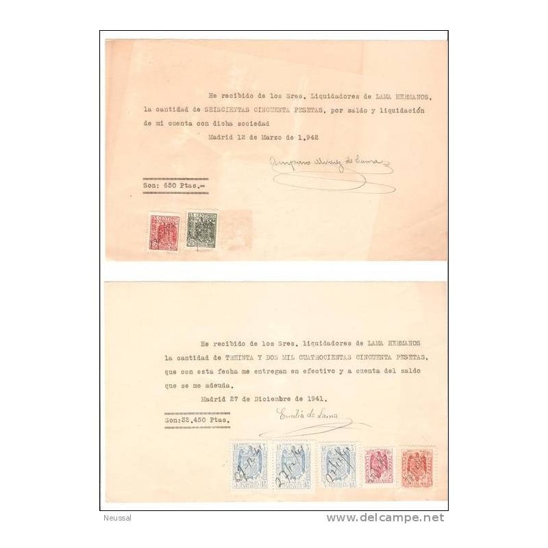 2 papeles de 1942 2 papeles de 1942