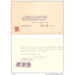 2 papeles  de 19421