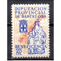 Viñeta  diputacio provincial de barcelona con sobrecarga sin valor postal