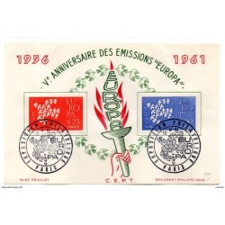 Tarjeta Exposicion filatelica Europa de 1961