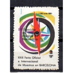 Viñeta  con sobrecarga 15 exposicion del circulo filatelico y numismatico